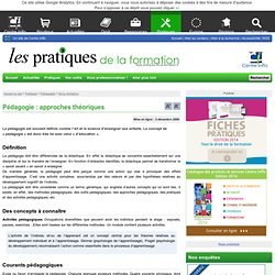 Pédagogie : approches théoriques