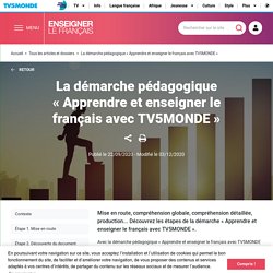 La démarche pédagogique « Apprendre et enseigner le français avec TV5MONDE »