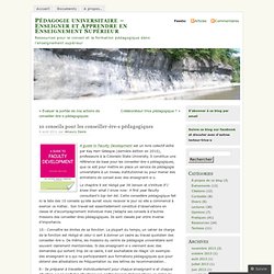 10 conseils pour les conseiller-ère-s pédagogiques