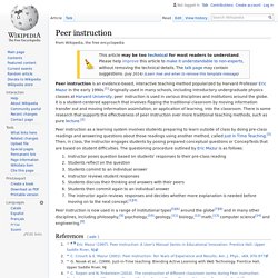 Peer instruction - Wikipedia