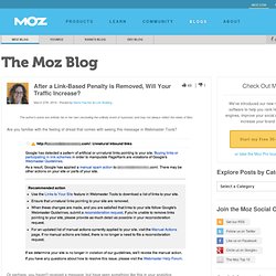 After a Link-Based Penalty is Removed, Will Your Traffic Increase?