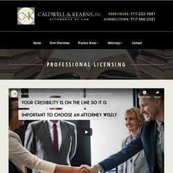 Pennsylvania Professional Licensing Lawyers