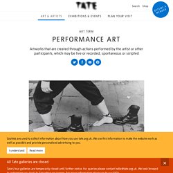 Performance art – Art Term