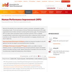 Human Performance Improvement (HPI) Programs - ATD