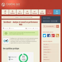 DareBoost – Analyse et conseil en performance Web