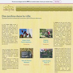 Des jardins dans la ville