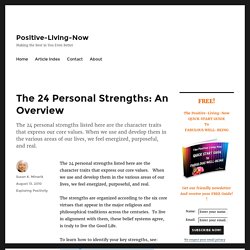 The 24 Personal Strengths: An Overview