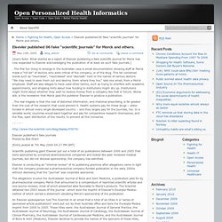 Elsevier published 06 fake “scientific journals” for Merck and others.