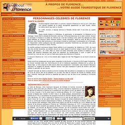 Personnages celebres de Florence: Leonardo da Vinci, Dante, Brunelleschi...