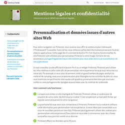 Personnalisation et données issues d'autres sites Web