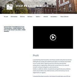Assistant pharmaceutico-technique/ Complément en Officine hospitalière (7ème année) - ITCF Félicien Rops