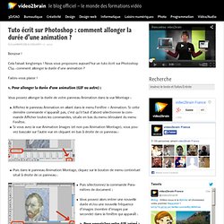 Tuto écrit sur Photoshop : comment allonger la durée d’une animation ?
