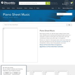 Piano Sheet Music Downloads