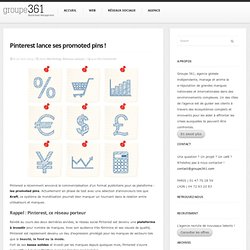 Pinterest lance ses promoted pins