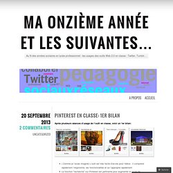 Pinterest en classe: 1er bilan