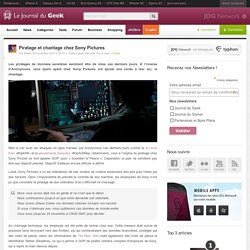 Piratage et chantage chez Sony Pictures