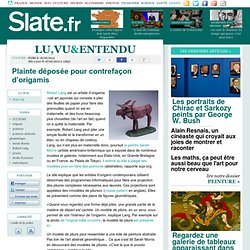 Plainte déposée pour contrefaçon d’origamis