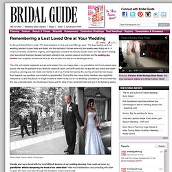 Honor Lost Loved One at Wedding