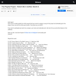 The Playlist Project - ROCK ME A SONG- Month 8 on Behance