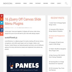 16 jQuery Off Canvas Slide Menu Plugins