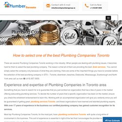 Best Plumbing Companies in Toronto
