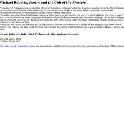 Poetry and the Cult of the Martyrs