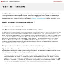 Politique de confidentialité