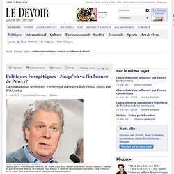 Politiques énergétiques - Jusqu'où va l'influence de Power?