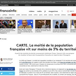 CARTE. La moitié de la population française vit sur moins de 3% du territoire