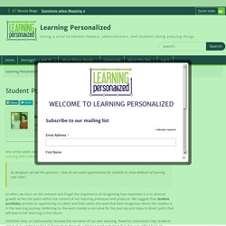 Student Portfolios: the Narrative of Learning