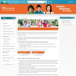 Kaupapa Māori / Welcome - Positive Behaviour for Learning
