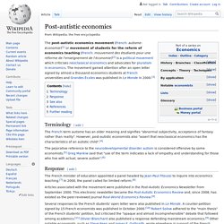 Post-autistic economics