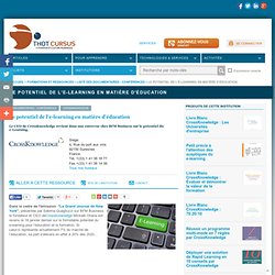 Le potentiel de l'e-learning en matière d'éducation