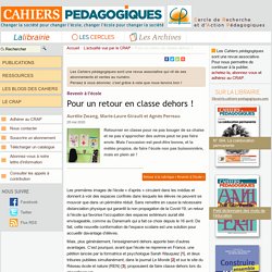 Pour un retour en classe dehors !
