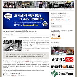 Non, le revenu universel ne va pas nécessairement créer de l'inflation