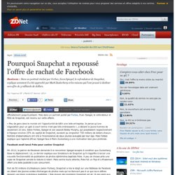 Pourquoi Snapchat a repoussé l’offre de rachat de Facebook