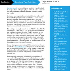 Day 9: Power to the Pi - Raspberry Tank Build Diary