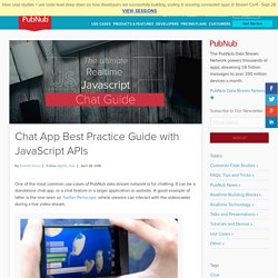 Chat App Best Practice Guide with JavaScript APIs