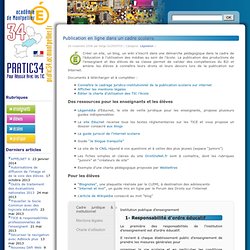 Pratic34 » Publication en ligne dans un cadre scolaire