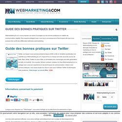 Ebook / Livre Guide des bonnes pratiques marketing sur Twitter