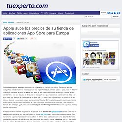Apple sube los precios de su tienda de aplicaciones App Store para Europa