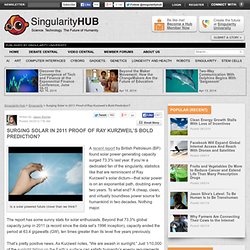 Surging Solar in 2011 Proof of Ray Kurzweil’s Bold Prediction?