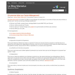 Un premier bilan sur l'auto-hébergement
