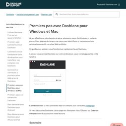 Premiers pas avec Dashlane pour Windows et Mac – Dashlane