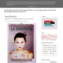 Séquence 21 : Objectifs pour un cours de FLE