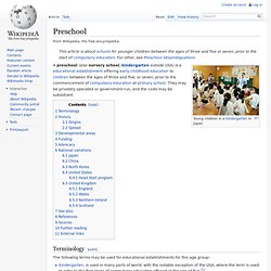 Preschool education