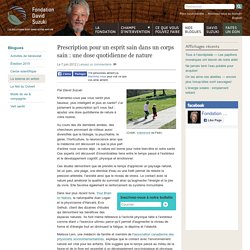 Prescription pour un esprit sain dans un corps sain : une dose quotidienne de nature