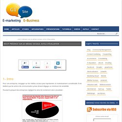 ROI et présence sur les médias sociaux, outils d'évaluation