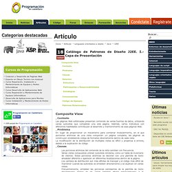 Catálogo de Patrones de Diseño J2EE. I.- Capa de Presentación