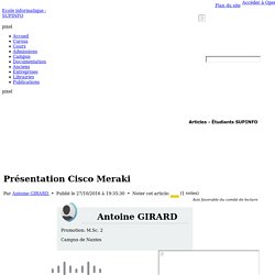 PrÃ©sentation Cisco Meraki